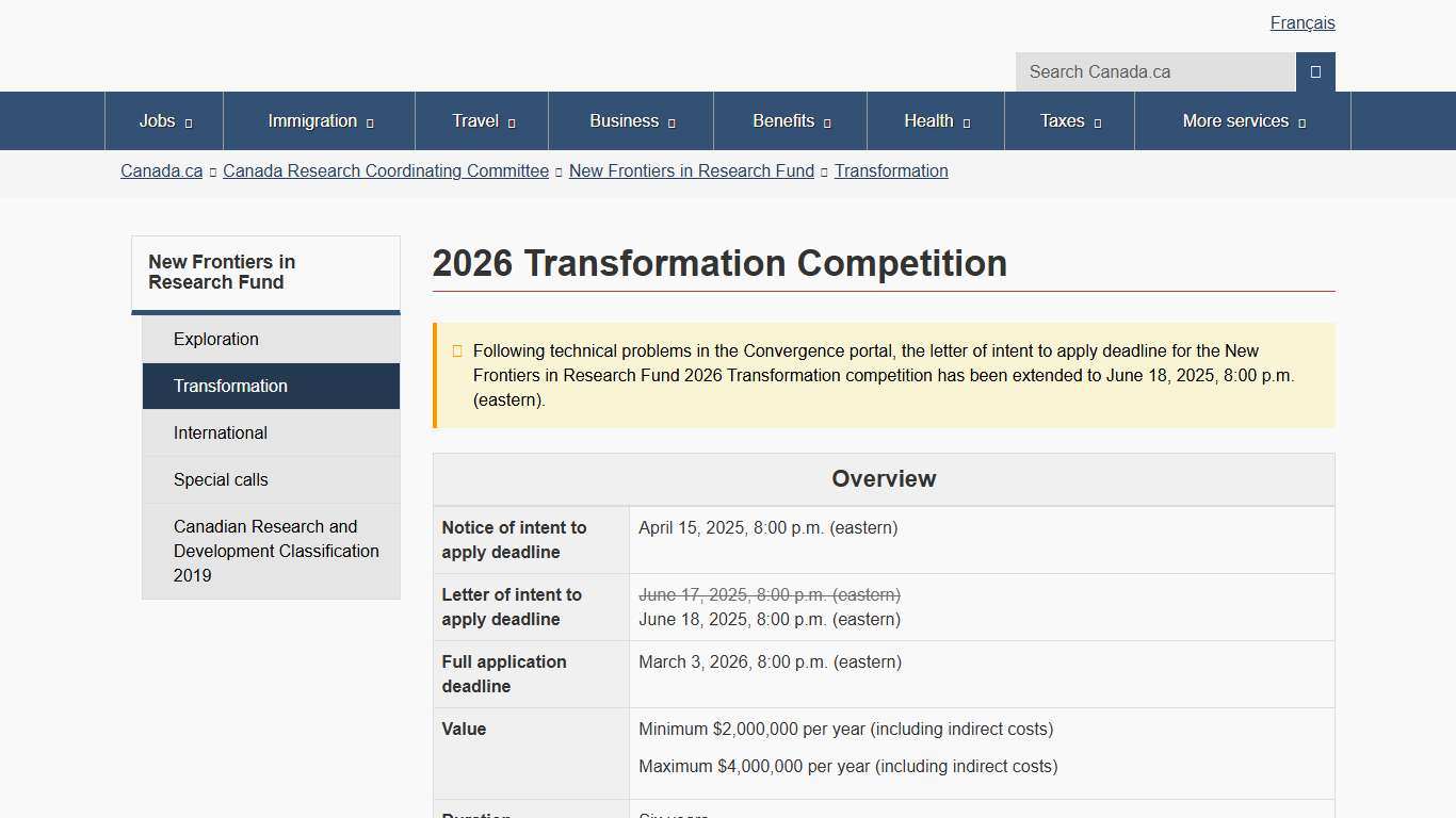2026 Transformation Competition